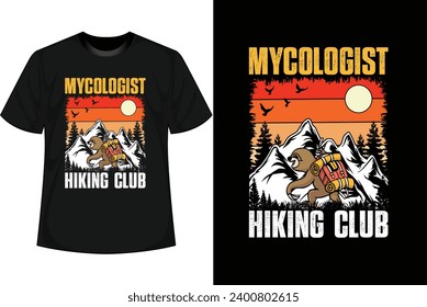 Hiking T-shirt Design vintage retro