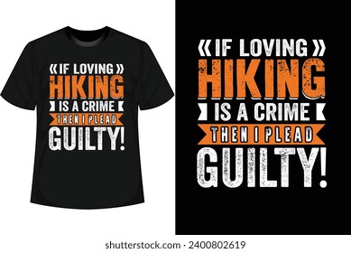 Hiking T-shirt Design vintage retro