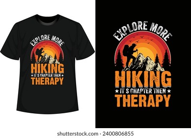 Hiking T-shirt Design vintage retro