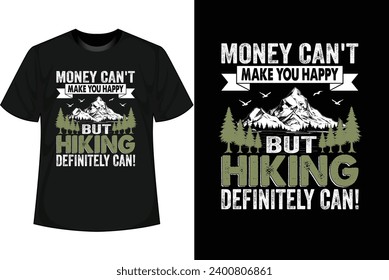 Hiking T-shirt Design vintage retro