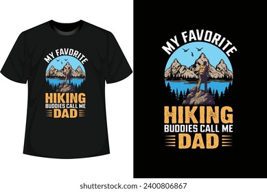 Hiking T-shirt Design vintage retro