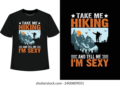 Hiking T-shirt Design vintage retro