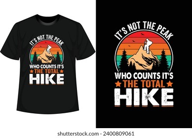 Hiking T-shirt Design vintage retro