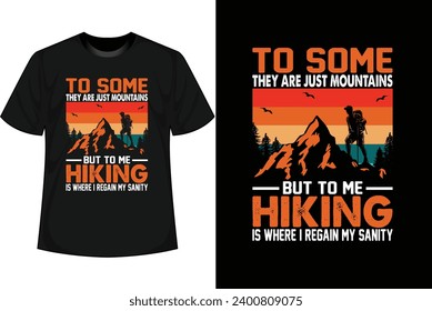 Hiking T-shirt Design vintage retro