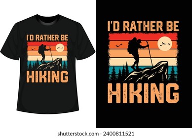 Hiking T-shirt Design vintage retro