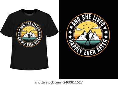 Hiking T-shirt Design vintage retro
