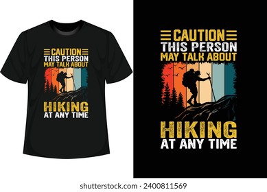 Hiking T-shirt Design vintage retro