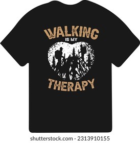 Hiking t-shirt design. Wild, mountain, Hiker, and adventure silhouettes Vector illustration.