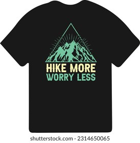 Hiking t-shirt design. Wild, mountain, Hiker, and adventure silhouettes Vector illustration.