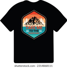 Hiking t-shirt design. Wild, mountain, Hiker, and adventure silhouettes Vector illustration.