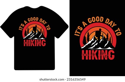 Hiking t-shirt design. Wild, mountain, Hiker, and adventure silhouettes Vector illustration.