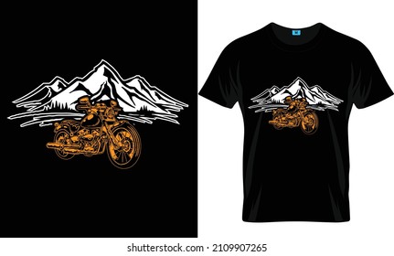 Hiking t-shirt template and design