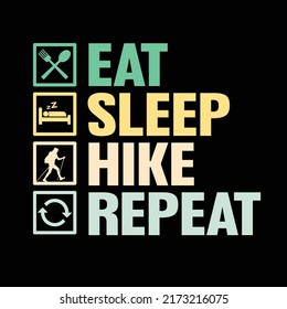 Hiking typography and t shirt design