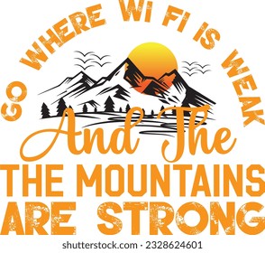 Hiking Typography T Shirt Design