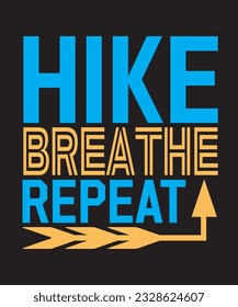 Hiking Typography T Shirt Design