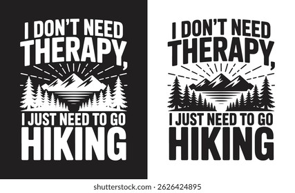 Hiking typography t shirt Design