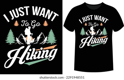 Hiking typography vector design for poster and t shirt design.