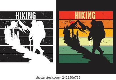 Hiking an USA veteran t shirt design
