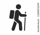 Hiking vector icon