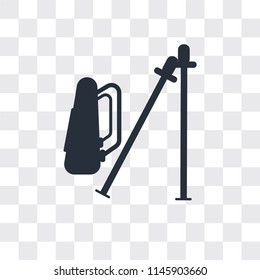 Hiking vector icon isolated on transparent background, Hiking logo concept