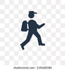 Hiking vector icon isolated on transparent background, Hiking transparency concept can be used web and mobile