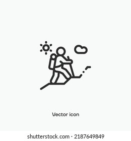 Hiking vector icon. Premium quality.