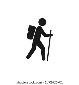 Hiking vector icons, illustration isolated sign symbol