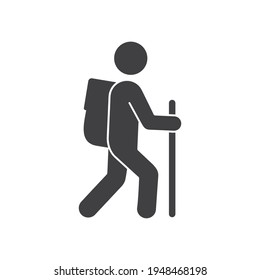 Hiking vector icons, travelling  isolated on white background, Vector illustration