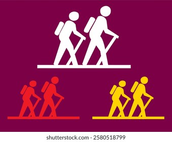 hiking vector line art design