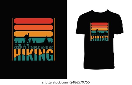 Hiking Vector T Shirt Design.