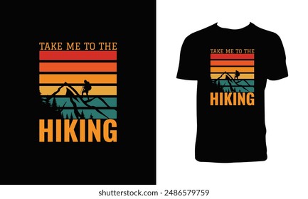 Hiking Vector T Shirt Design.