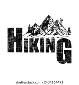 Hiking vector t-shirt design black
