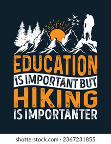 Hiking vector T-shirt Design, camping t-shirt design