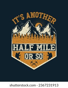 Wandervektor-T-Shirt-Design, Camping-T-Shirt-Design