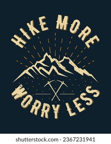 Hiking vector T-shirt Design, camping t-shirt design