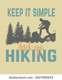 Hiking Vector Tshirt design eps