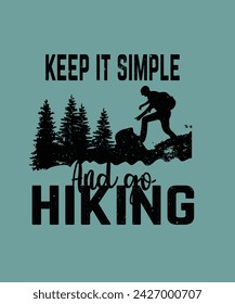 Hiking Vector Tshirt design eps