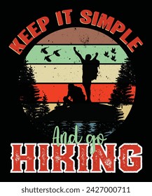 Hiking Vector Tshirt design eps