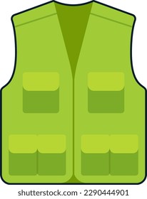 Hikking Vest Adventure Element Flat Sticker Black Style