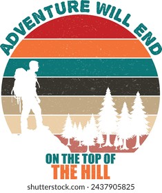 Hiking vintage design you can use anywhere. 