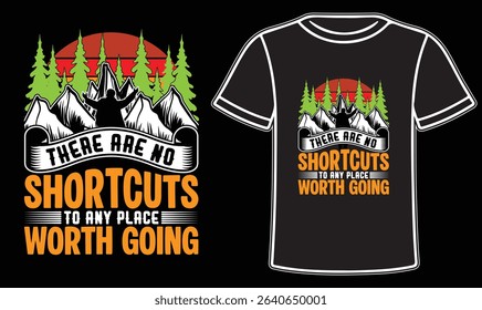Hiking vintage trendy t-shirt design  