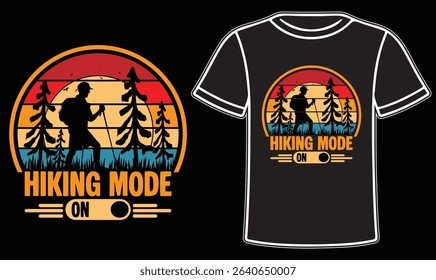 Hiking vintage trendy t-shirt design  