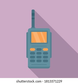 Hiking walkie talkie icon. Flat illustration of hiking walkie talkie vector icon for web design