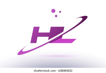 hil h i l  alphabet letter logo combination purple pink creative text dots company vector icon design template