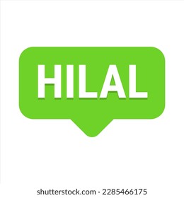 Hilal Sighting Green Vector Callout Banner with Information on the Crescent Moon