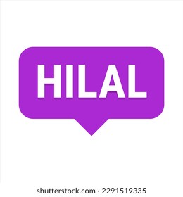 Hilal Sighting Purple Vector Callout Banner with Information on the Crescent Moon