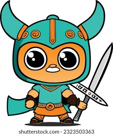 hilarious 3D cartoon warrior with a knack for causing laughter rather than fear on the battlefield. Despite his warrior status, he stands at an average height of four feet