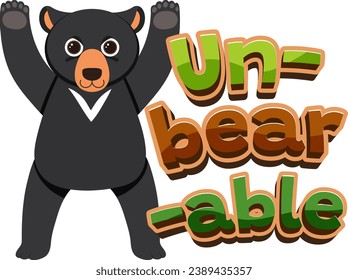 A hilarious cartoon illustration featuring a clever wordplay on bears