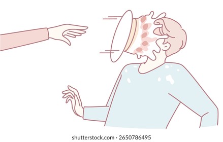 A hilarious scene where a pie comically hits someones face, ideal for funfilled, crazy comedy themes