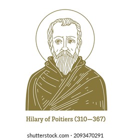 Hilary of Poitiers (310-367) fue Obispo de Poitiers y Doctor de la Iglesia. A veces se le denominaba el "martillo de los arianos" y el "Athanasius de Occidente"